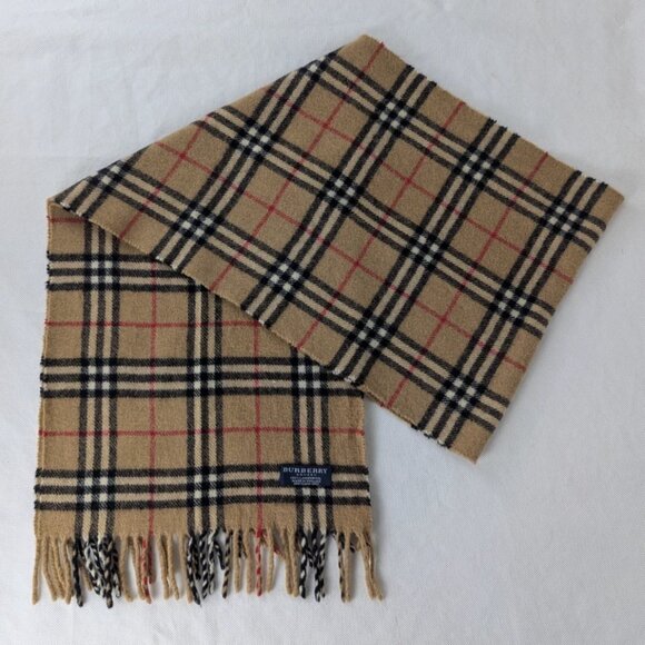 Burberry Unisex Lambswool Scarf Beige – Classic Check– Authentic – Fast Ship. - Picture 1 of 7